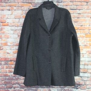 Eileen Fisher Wool Blend Flat Panel Coat Size XL